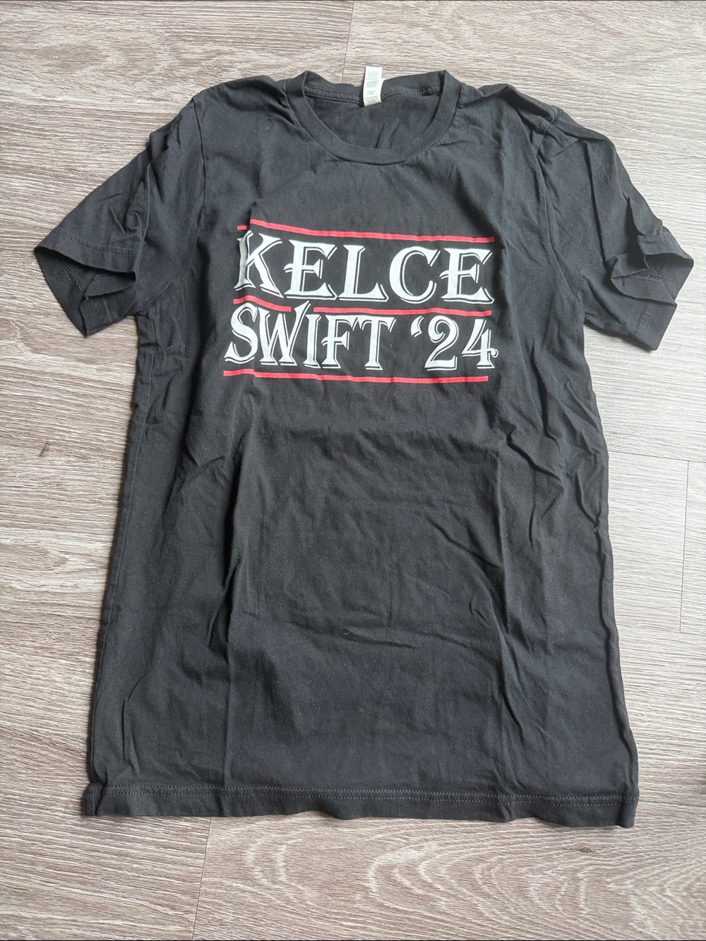 Kelce Swift '24 Black Graphic Tee